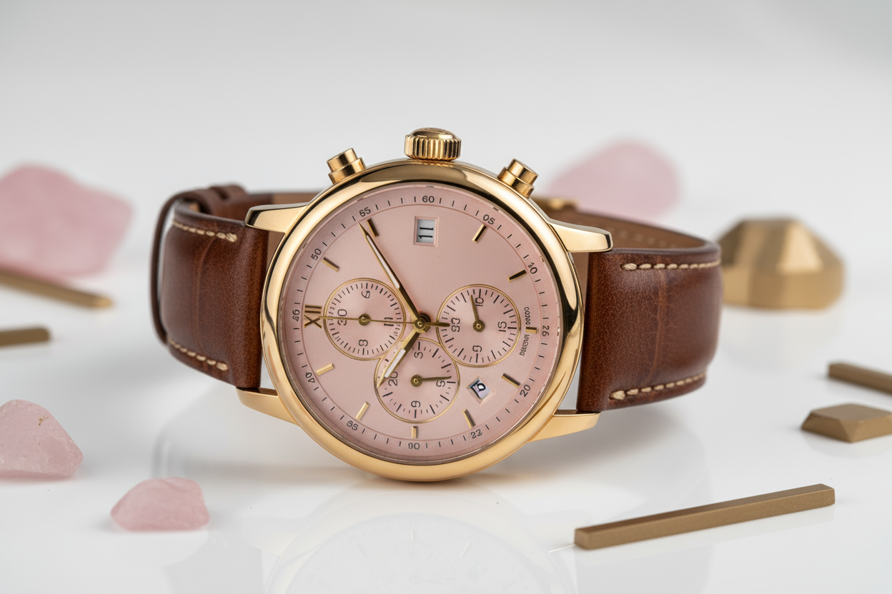 Luxury Artisan Leather Chrono Watch