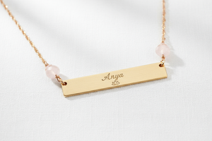 Personalized Name Bar Necklace
